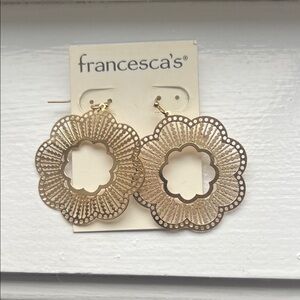 Francesca's Gold Laser Cut Earrings